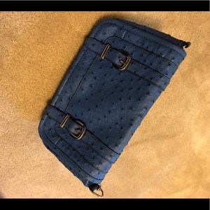 Faux ostrich leather purse